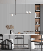 METAAL PANEEL stripe licht grijs - 280 x 110cm - Afbeelding 2