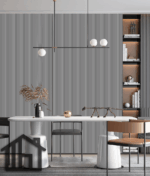 METAAL PANEEL stripe grijs - 280 x 110cm - Afbeelding 2