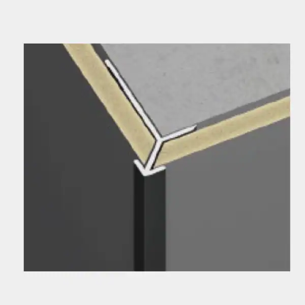 HOEK PROFIEL - BINNEN DEEL - BUITENZIJDE - ALUMINIUM