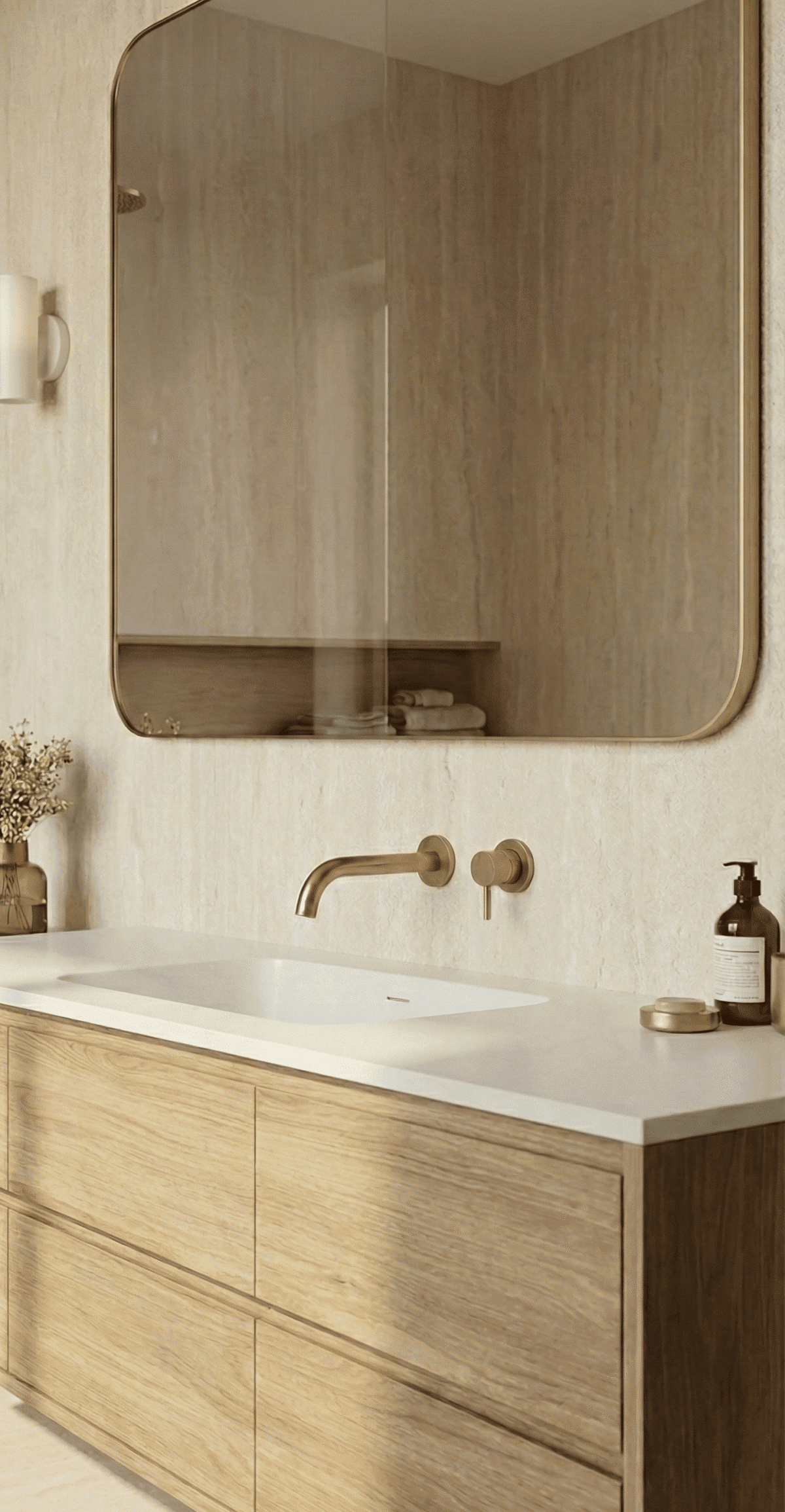 NATUURSTEEN PANEEL: Travertin licht grijs - Afbeelding 2