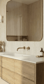 NATUURSTEEN PANEEL: Travertin licht grijs - Afbeelding 2