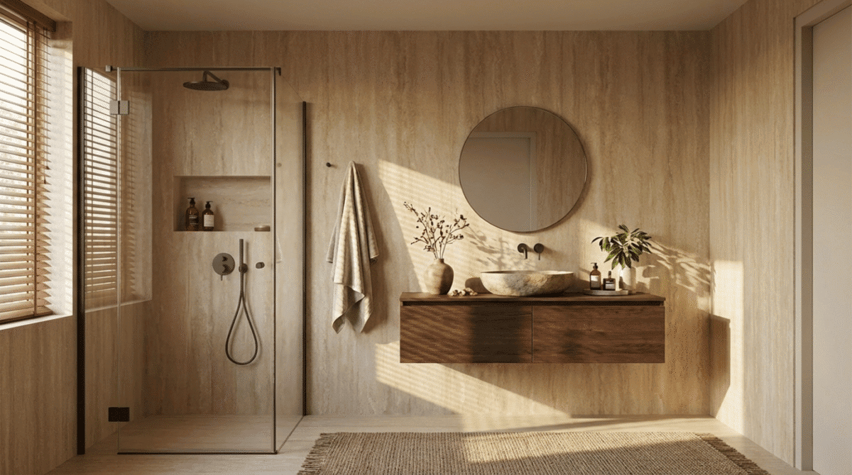 NATUURSTEEN PANEEL: Travertin crème - 280 x 110 cm - Afbeelding 5