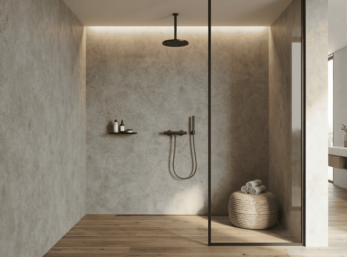 Natuursteen paneel in Midden grijs, 280 x 110cm, voor een natuurlijke uitstraling.