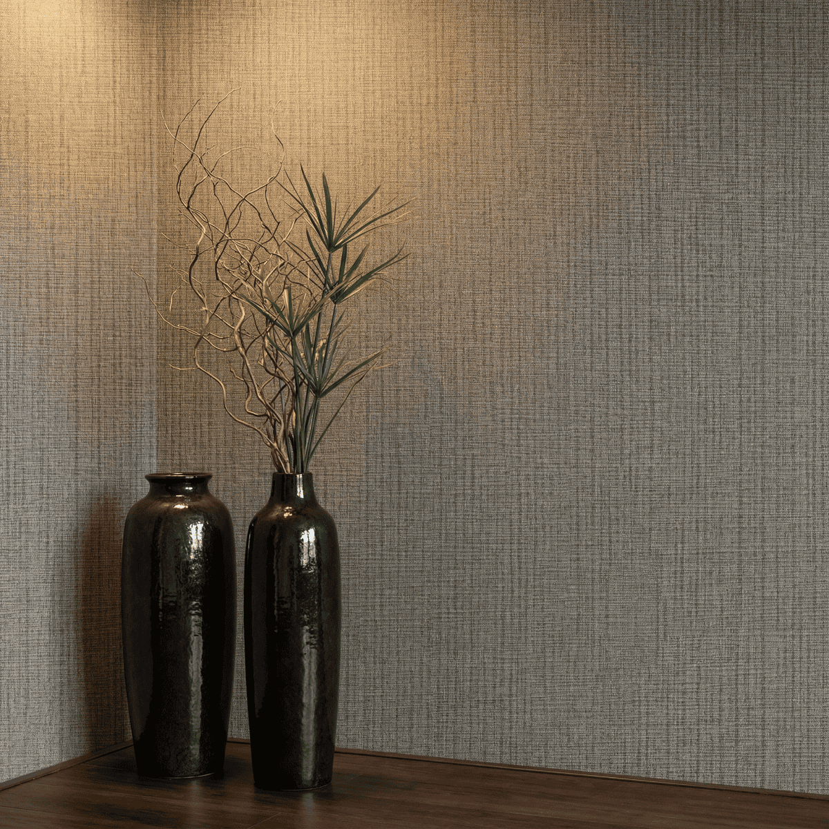 TEXTIEL PANEEL: Linnen Donker grijs - 280 x 110cm - Afbeelding 2