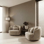 Textielpaneel in donkergrijs linnen voor moderne interieurdecoratie.