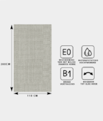 TEXTIEL PANEEL: Linnen midden grijs - 280 x 110cm - Afbeelding 5