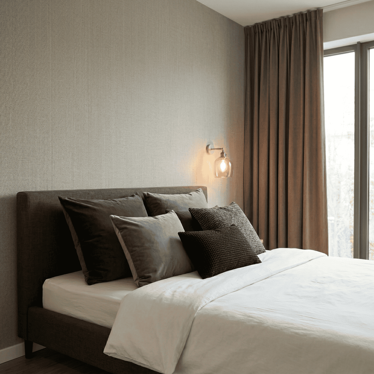 TEXTIEL PANEEL: Linnen midden grijs - 280 x 110cm - Afbeelding 4