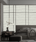 TEXTIEL PANEEL: Linnen licht grijs - 280 x 110cm - Afbeelding 3