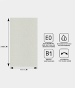 TEXTIEL PANEEL: Linnen licht grijs - 280 x 110cm - Afbeelding 6