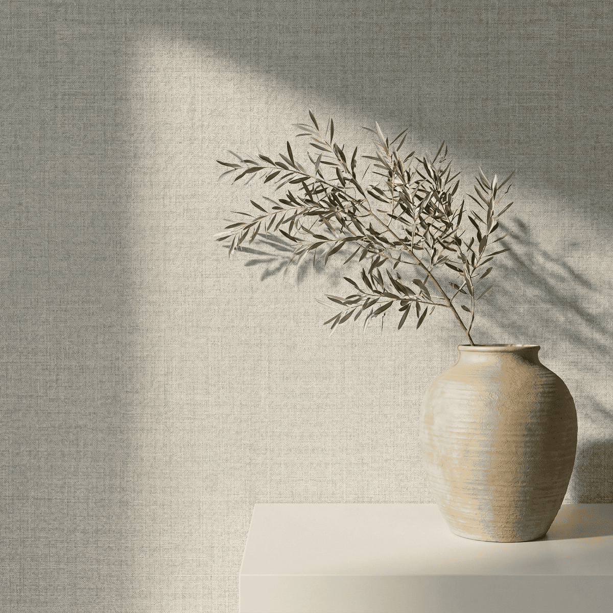 TEXTIEL PANEEL: Linnen licht grijs - 280 x 110cm - Afbeelding 2