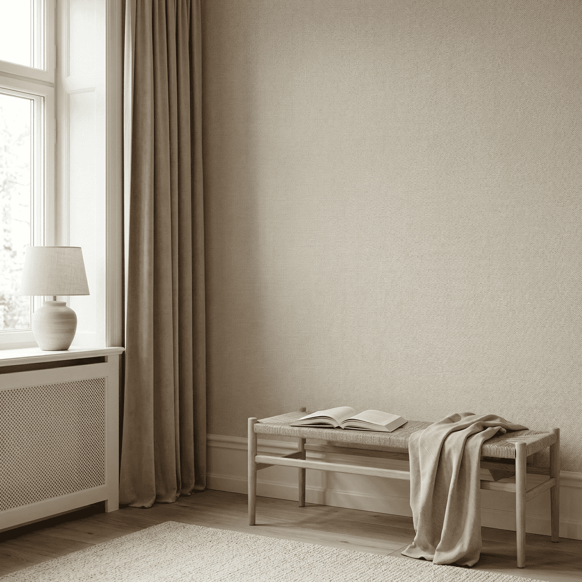 TEXTIEL PANEEL: Linnen natuur - 280 x 110cm - Afbeelding 2