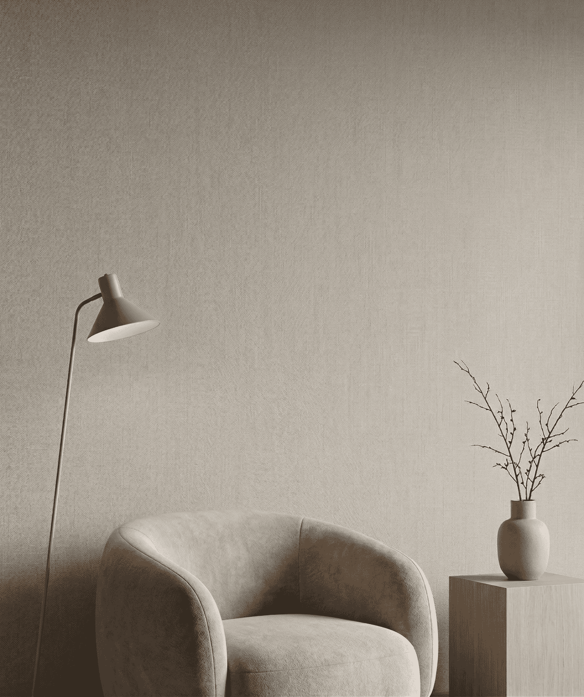 TEXTIEL PANEEL: Linnen muis grijs - 280 x 110cm - Afbeelding 2