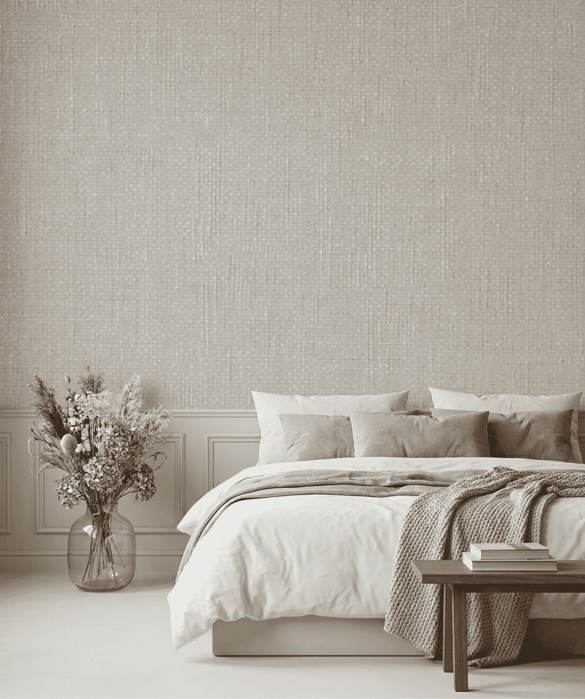 TEXTIEL PANEEL: Linnen muis grijs - 280 x 110cm - Afbeelding 4