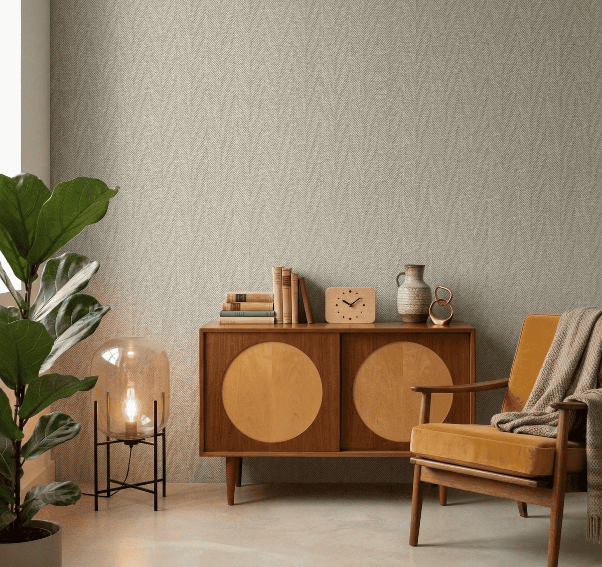 TEXTIEL PANEEL: Natuur visgraat - Afbeelding 2