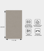 TEXTIEL PANEEL: Alabama Graphite- 280 x 110 cm - Afbeelding 2