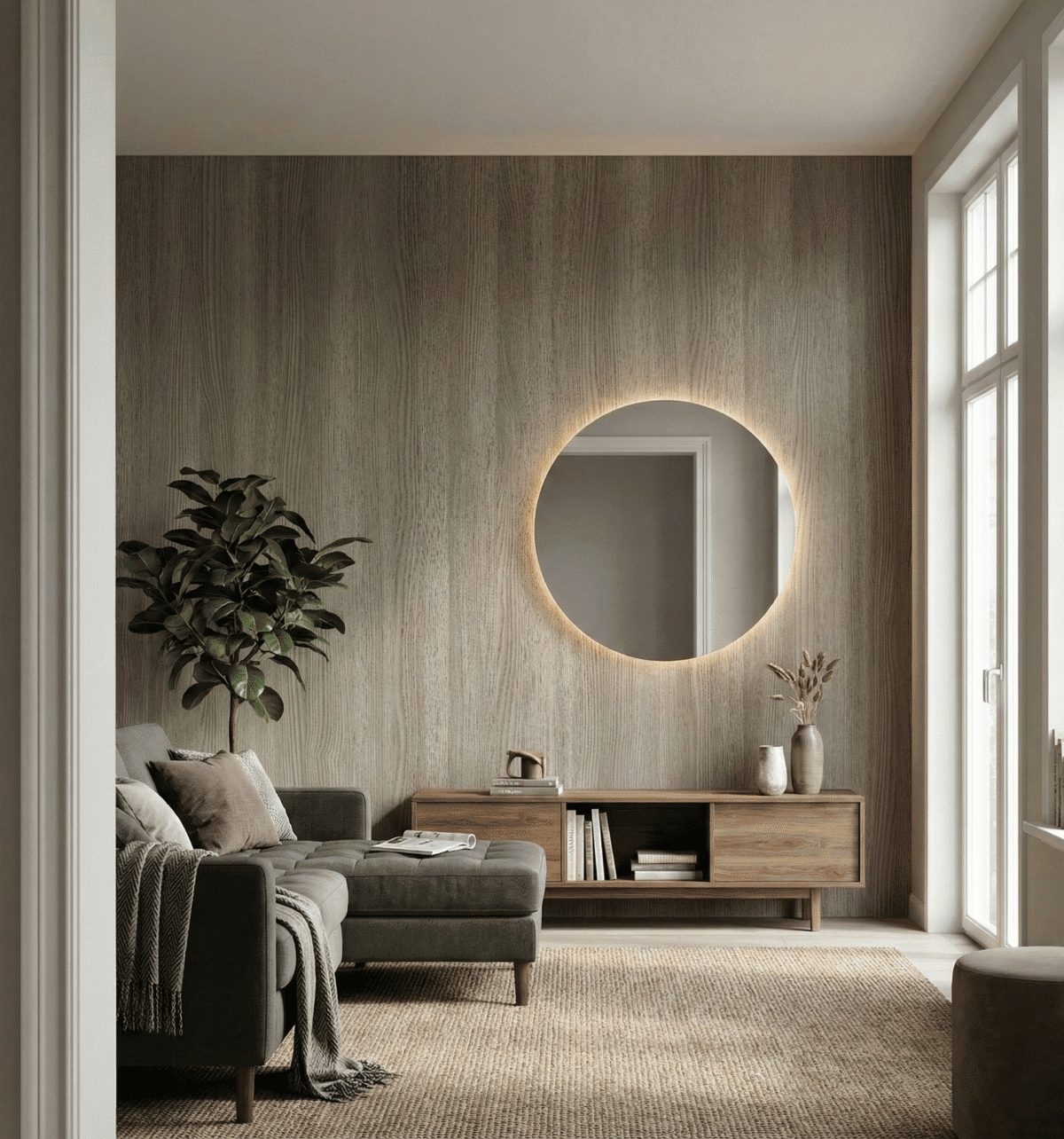 HOUT PANEEL: Eiken Light Grey wash - 280 x 110 cm - Afbeelding 2