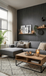 HOUT PANEEL: Eiken Dark Grey - 280 x 110 cm - Afbeelding 2