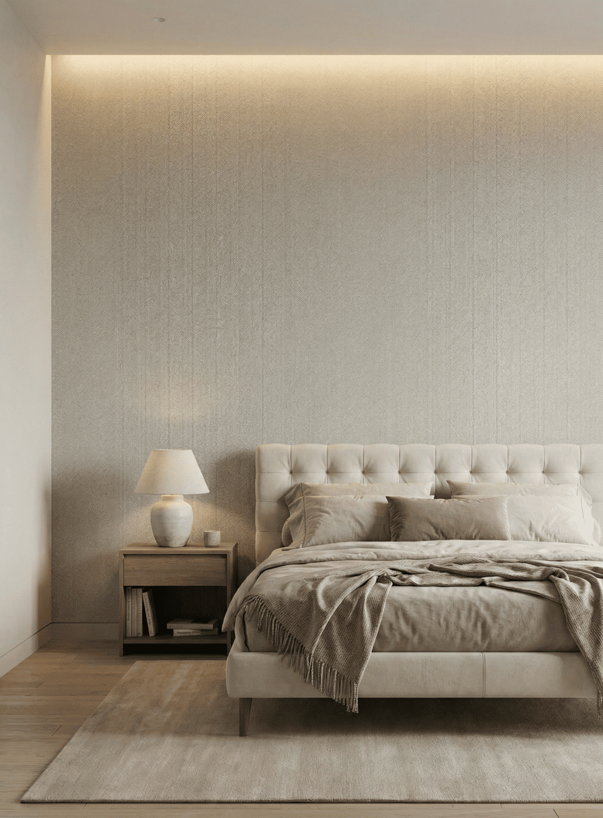 TEXTIEL PANEEL: Natuur visgraat - 280 x 110cm - Afbeelding 4