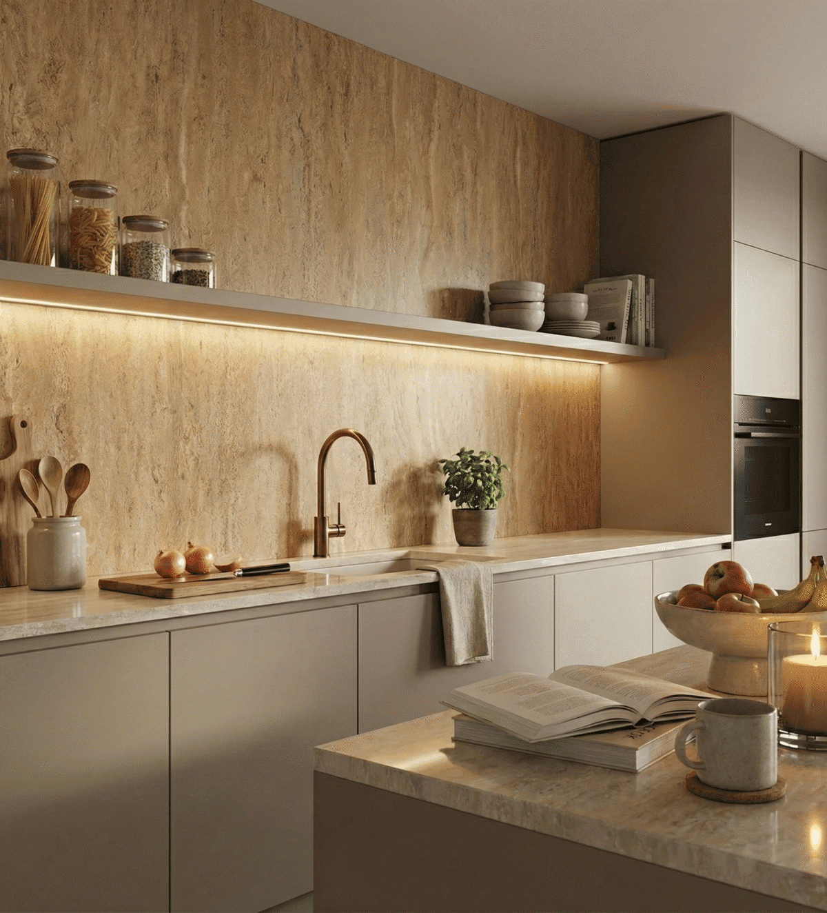 NATUURSTEEN PANEEL: Berber Camel - 280 x 110 cm - Afbeelding 4