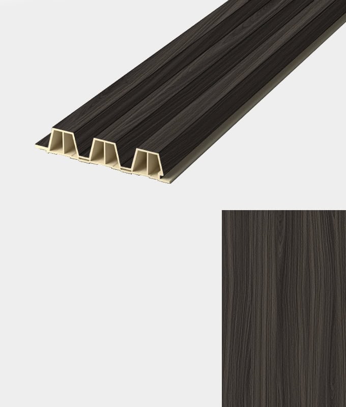 81045 LATTEN PANEEL: Walnoot Dark Brown – L280 X L21,5 X B4,5 cm - Afbeelding 1