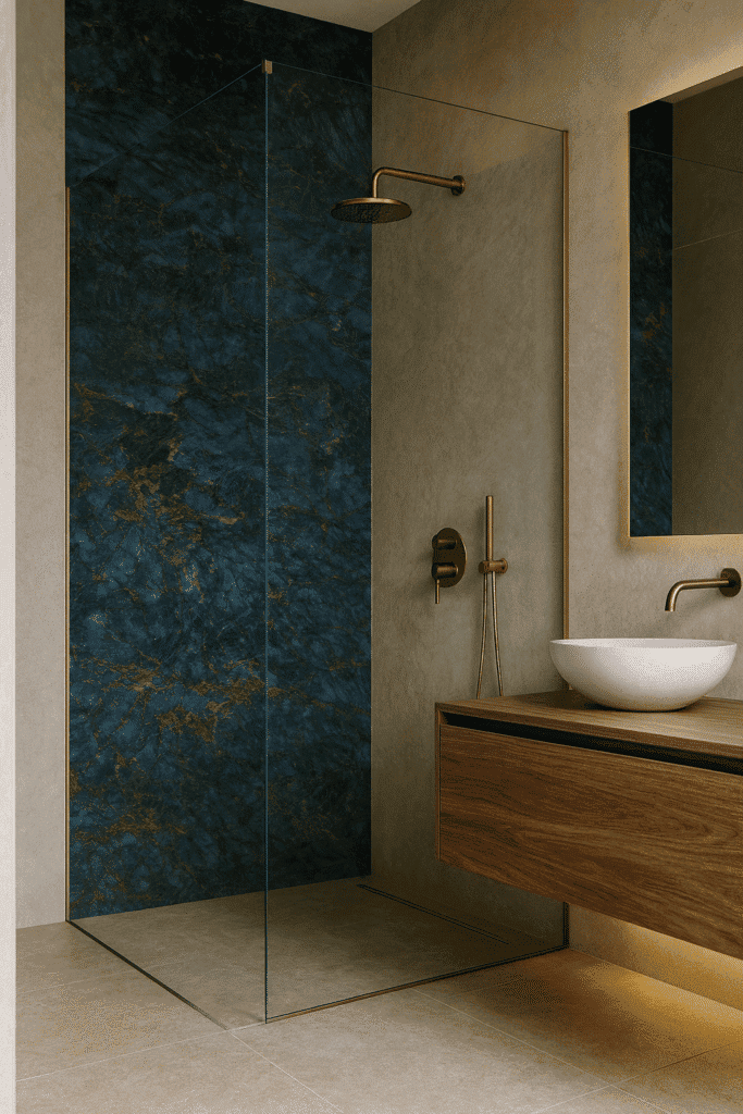 natuursteen wandpaneel badkamer rotterdam